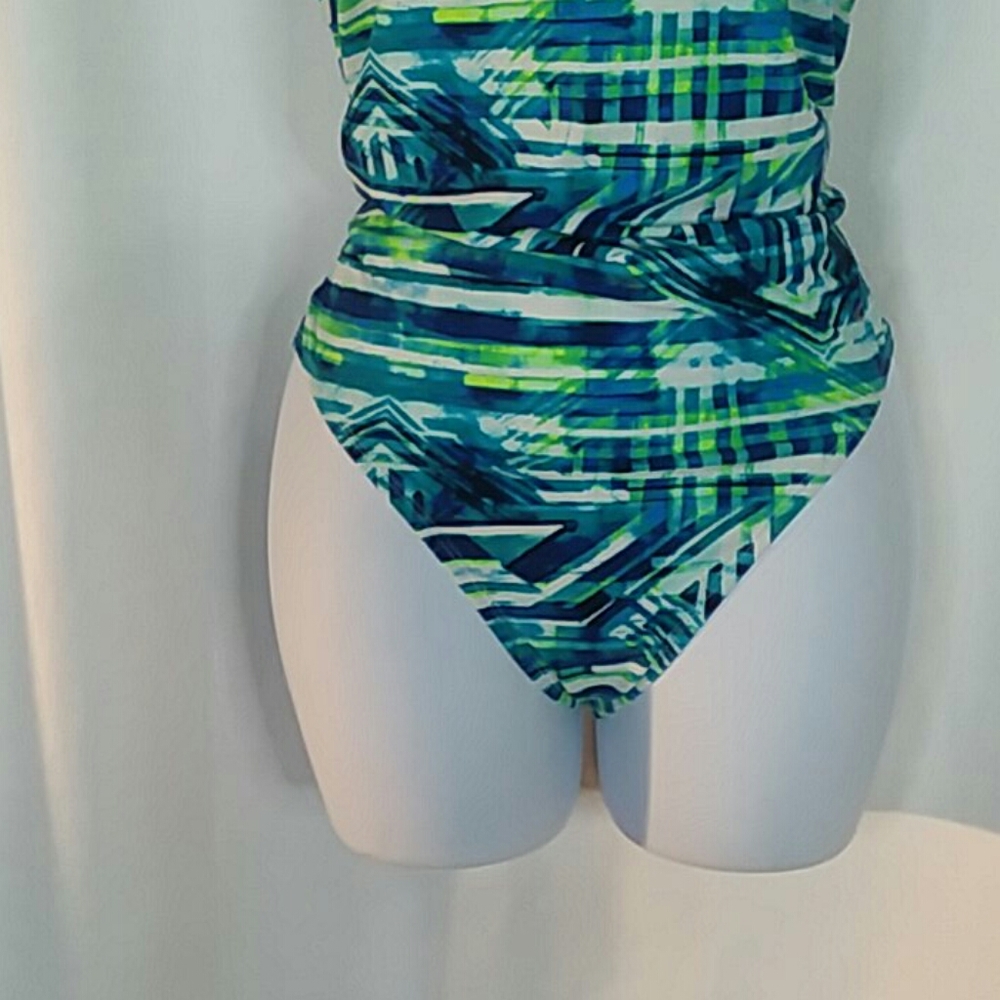 3/$20 Champion L Blue Pattern Swimsuit - Picture 3 of 7